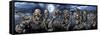 Zombies Banner-FlyLand Designs-Framed Stretched Canvas