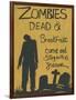 Zombies Dead & Breakfast Halloween-sylvia pimental-Framed Art Print