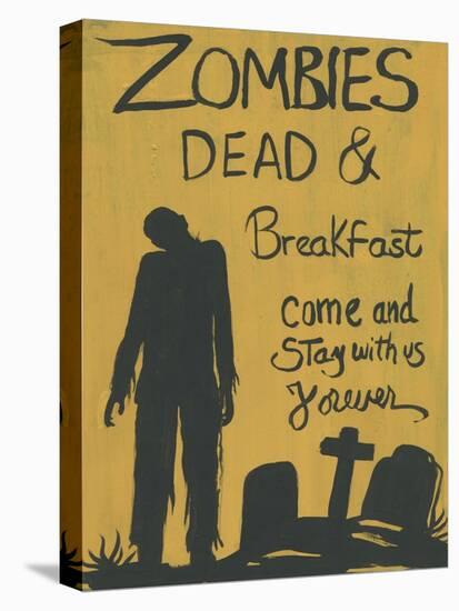 Zombies Dead & Breakfast Halloween-sylvia pimental-Stretched Canvas