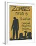 Zombies Dead & Breakfast Halloween-sylvia pimental-Framed Art Print