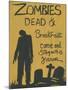 Zombies Dead & Breakfast Halloween-sylvia pimental-Mounted Art Print