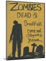 Zombies Dead & Breakfast Halloween-sylvia pimental-Mounted Art Print