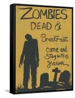 Zombies Dead & Breakfast Halloween-sylvia pimental-Framed Stretched Canvas