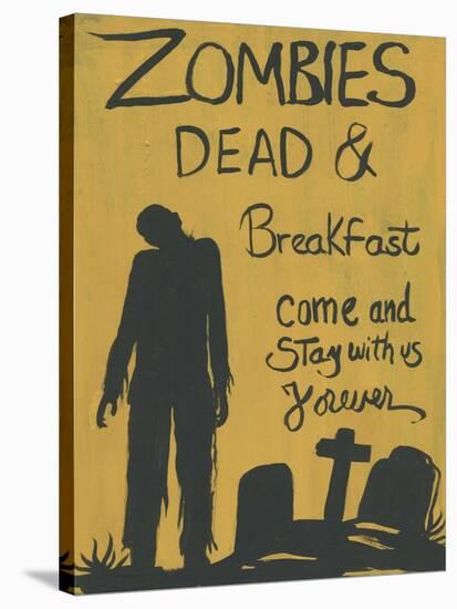 Zombies Dead & Breakfast Halloween-sylvia pimental-Stretched Canvas