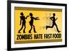 Zombies Hate Fast Food-null-Framed Art Print