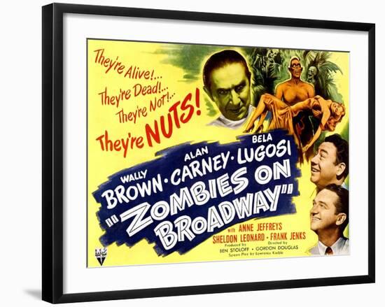 Zombies On Broadway, Bela Lugosi, Wally Brown, Alan Carney, Anne Jeffreys, 1945-null-Framed Photo