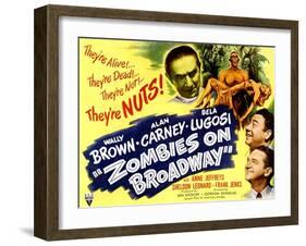 Zombies On Broadway, Bela Lugosi, Wally Brown, Alan Carney, Anne Jeffreys, 1945-null-Framed Photo