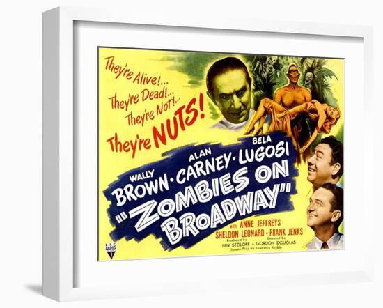 Zombies On Broadway, Bela Lugosi, Wally Brown, Alan Carney, Anne Jeffreys, 1945-null-Framed Photo