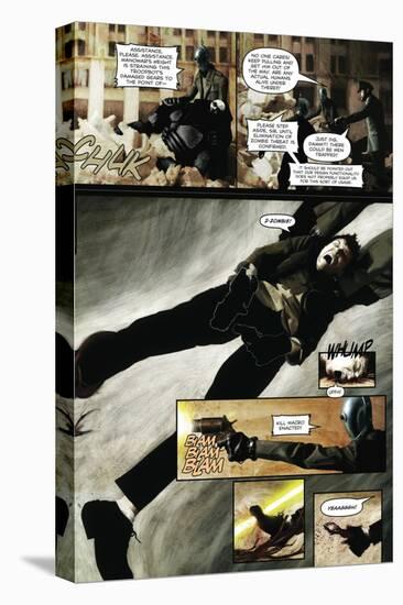 Zombies vs. Robots - Comic Page with Panels-Menton Matthews III-Stretched Canvas