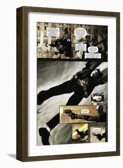 Zombies vs. Robots - Comic Page with Panels-Menton Matthews III-Framed Art Print