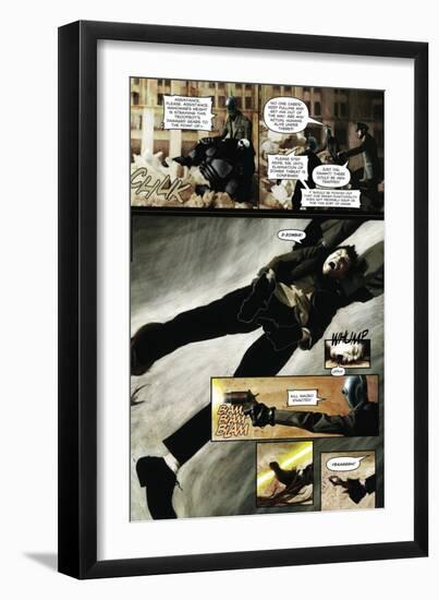 Zombies vs. Robots - Comic Page with Panels-Menton Matthews III-Framed Art Print