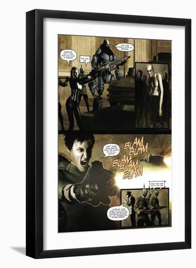 Zombies vs. Robots - Comic Page with Panels-Menton Matthews III-Framed Art Print