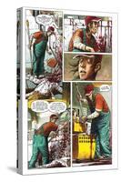 Zombies vs. Robots - Comic Page with Panels-Paul McCaffrey-Stretched Canvas