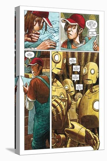 Zombies vs. Robots - Comic Page with Panels-Paul McCaffrey-Stretched Canvas