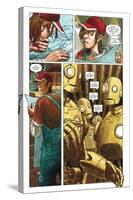 Zombies vs. Robots - Comic Page with Panels-Paul McCaffrey-Stretched Canvas