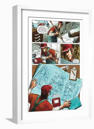 Zombies vs. Robots - Comic Page with Panels-Paul McCaffrey-Framed Art Print