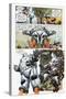 Zombies vs. Robots - Comic Page with Panels-Paul McCaffrey-Stretched Canvas