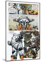 Zombies vs. Robots - Comic Page with Panels-Paul McCaffrey-Mounted Art Print