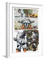 Zombies vs. Robots - Comic Page with Panels-Paul McCaffrey-Framed Art Print