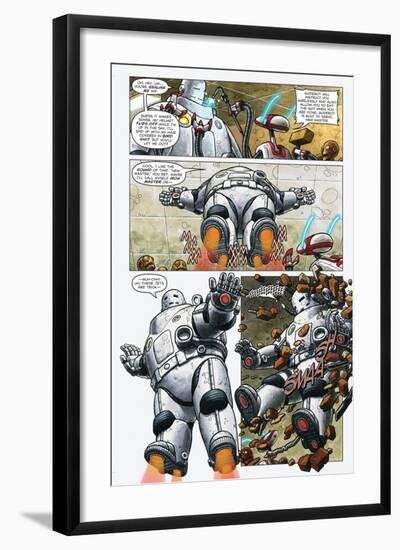 Zombies vs. Robots - Comic Page with Panels-Paul McCaffrey-Framed Art Print