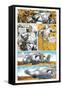 Zombies vs. Robots - Comic Page with Panels-Paul McCaffrey-Framed Stretched Canvas