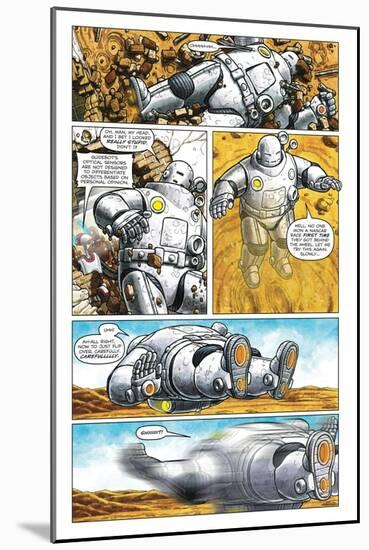 Zombies vs. Robots - Comic Page with Panels-Paul McCaffrey-Mounted Art Print