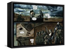 Zombies vs. Robots - Comic Page with Panels-Menton Matthews III-Framed Stretched Canvas