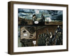 Zombies vs. Robots - Comic Page with Panels-Menton Matthews III-Framed Art Print