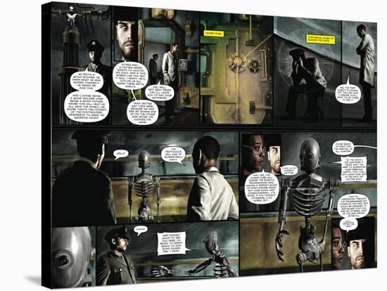 Zombies vs. Robots - Comic Page with Panels-Menton Matthews III-Stretched Canvas