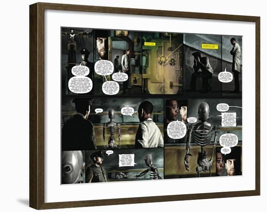 Zombies vs. Robots - Comic Page with Panels-Menton Matthews III-Framed Art Print