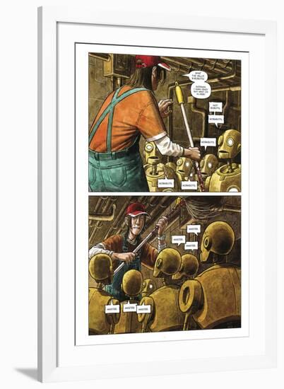 Zombies vs. Robots - Comic Page with Panels-Paul McCaffrey-Framed Art Print