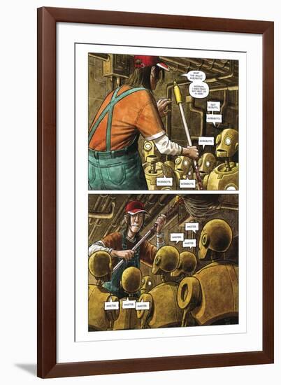 Zombies vs. Robots - Comic Page with Panels-Paul McCaffrey-Framed Art Print