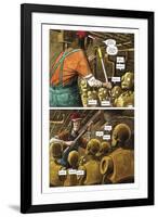 Zombies vs. Robots - Comic Page with Panels-Paul McCaffrey-Framed Art Print