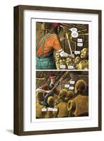Zombies vs. Robots - Comic Page with Panels-Paul McCaffrey-Framed Art Print