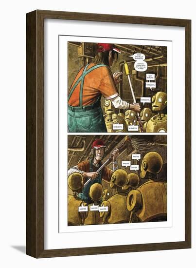 Zombies vs. Robots - Comic Page with Panels-Paul McCaffrey-Framed Art Print