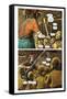 Zombies vs. Robots - Comic Page with Panels-Paul McCaffrey-Framed Stretched Canvas