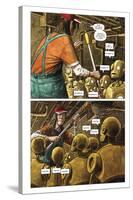 Zombies vs. Robots - Comic Page with Panels-Paul McCaffrey-Stretched Canvas