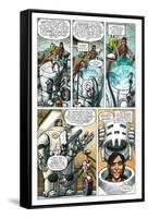 Zombies vs. Robots - Comic Page with Panels-Paul McCaffrey-Framed Stretched Canvas