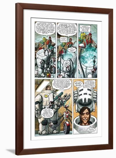 Zombies vs. Robots - Comic Page with Panels-Paul McCaffrey-Framed Art Print