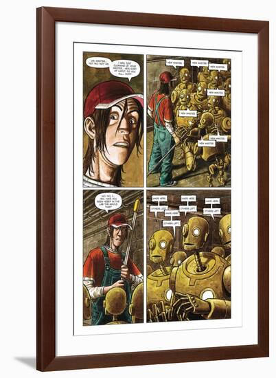 Zombies vs. Robots - Comic Page with Panels-Paul McCaffrey-Framed Art Print