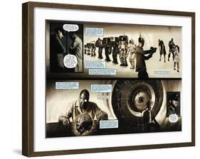 Zombies vs. Robots - Comic Page with Panels-Menton Matthews III-Framed Art Print