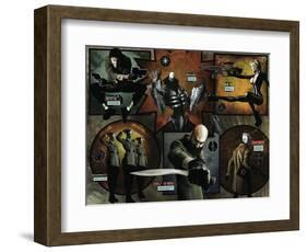 Zombies vs. Robots - Comic Page with Panels-Menton Matthews III-Framed Art Print