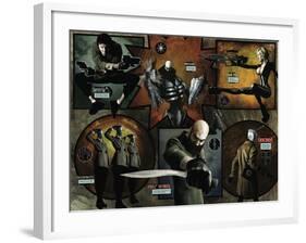 Zombies vs. Robots - Comic Page with Panels-Menton Matthews III-Framed Art Print