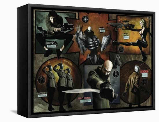 Zombies vs. Robots - Comic Page with Panels-Menton Matthews III-Framed Stretched Canvas