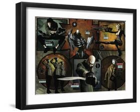 Zombies vs. Robots - Comic Page with Panels-Menton Matthews III-Framed Art Print