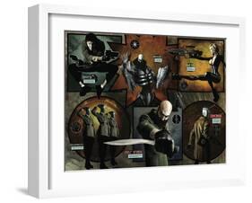 Zombies vs. Robots - Comic Page with Panels-Menton Matthews III-Framed Art Print