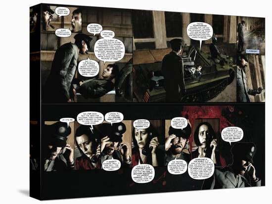 Zombies vs. Robots - Comic Page with Panels-Menton Matthews III-Stretched Canvas