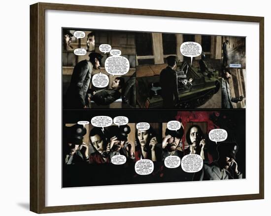 Zombies vs. Robots - Comic Page with Panels-Menton Matthews III-Framed Art Print