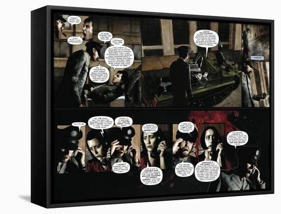 Zombies vs. Robots - Comic Page with Panels-Menton Matthews III-Framed Stretched Canvas