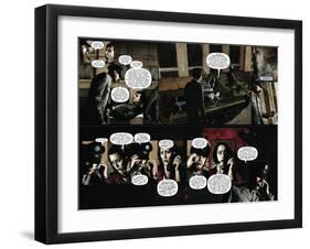 Zombies vs. Robots - Comic Page with Panels-Menton Matthews III-Framed Art Print